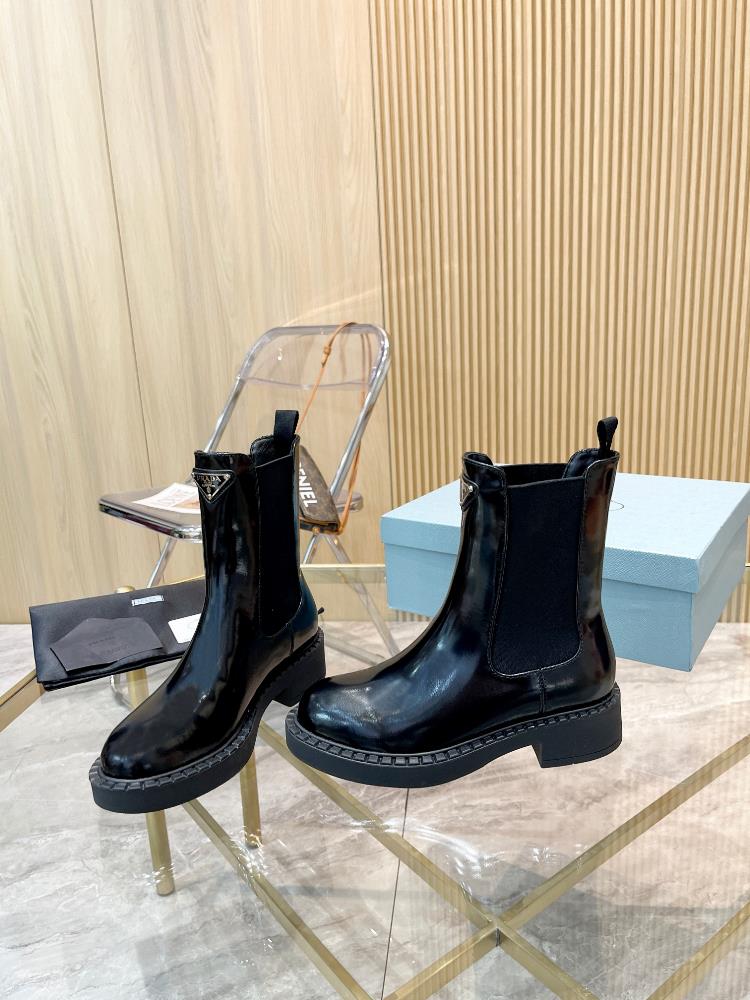 The top luxury version of PRADA a popular short boot on the 2023 AutumnWinter runway sho