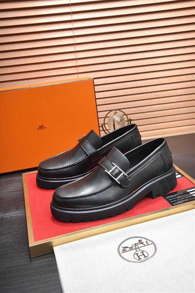 HERMES Cowhide Lining Popular Mens Shoe Counter Original Order World Top Brand Luxury quality Fashionable and upscale Give you a lowkey and luxurio