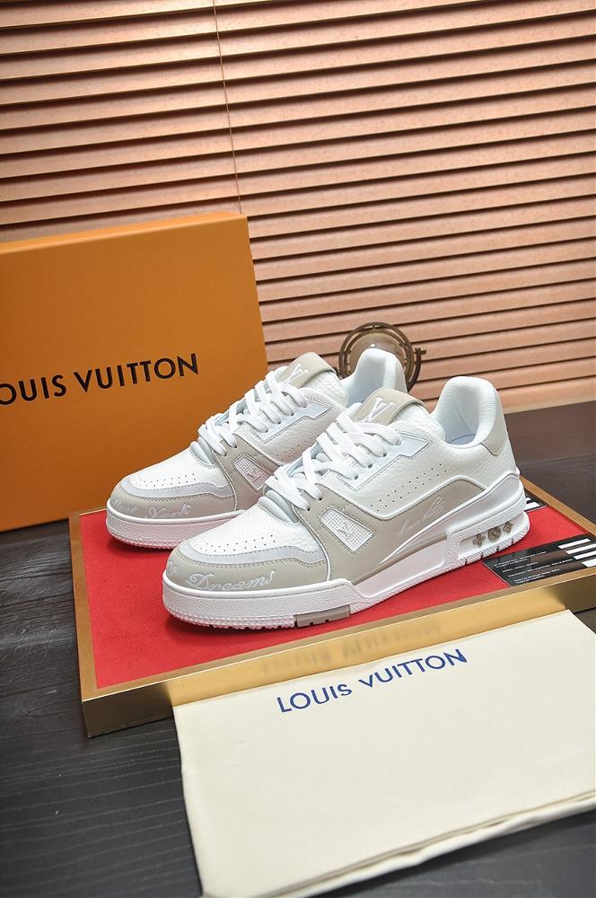 LOUIS VUITTON Original Order New LV Louis Vuitton Top Edition LV Classic Fashion Shoes Selected Imported Original Cowhide Water Dyed Cowhide Inner Lin