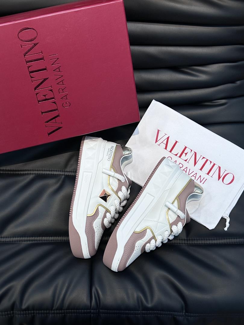 The Valentin Valentin One Stud series of thick soled and elevated sneakers for couples fea