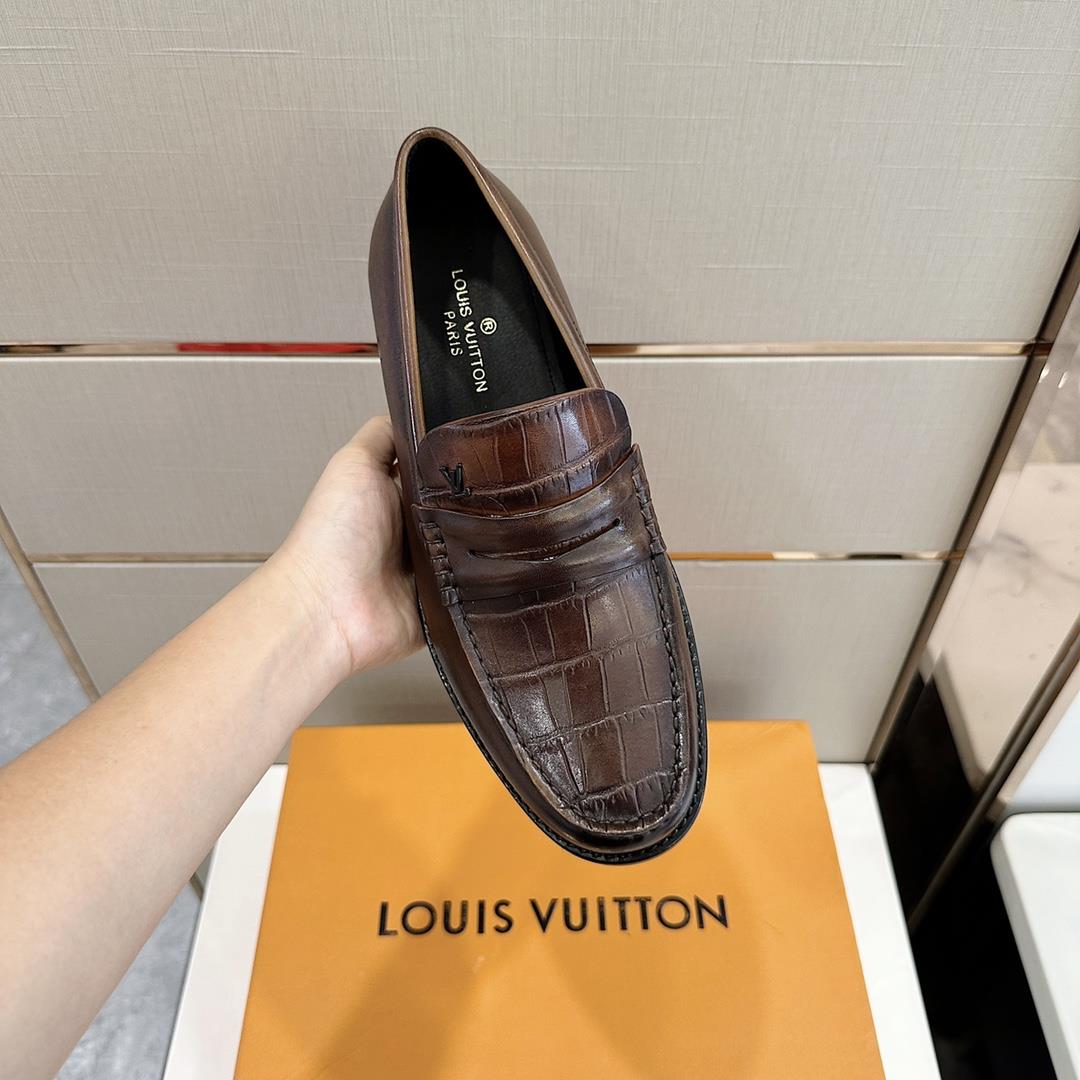 lv Family Major Handmade Lefon Shoes Leather Outsole in 2023 Fusion Lacquered Calf Leather