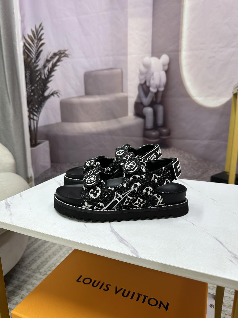 Womens shoesLV Louis Vuitton luxury brand sports and leisure sandals are made of imported origina