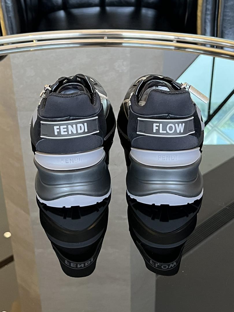 Fendi Flow One Step Sneaker Mens ShoePaired with elastic shoelaces and elastic inserts the wav