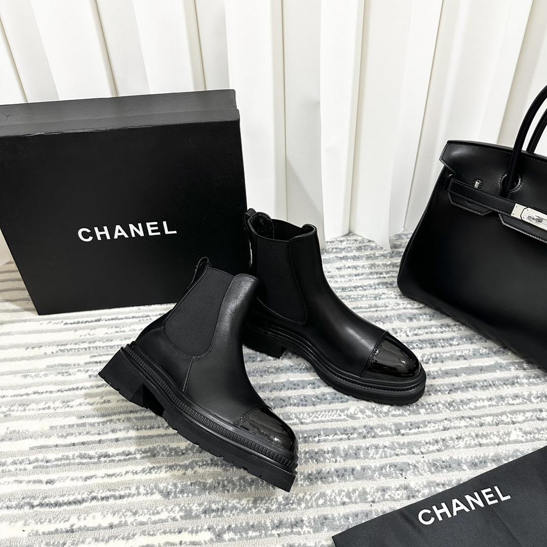 chanel fw23 new arrivalXiaoxiangs 2023 AutumnWinter Chelsea Short Boot New ProductCalf l