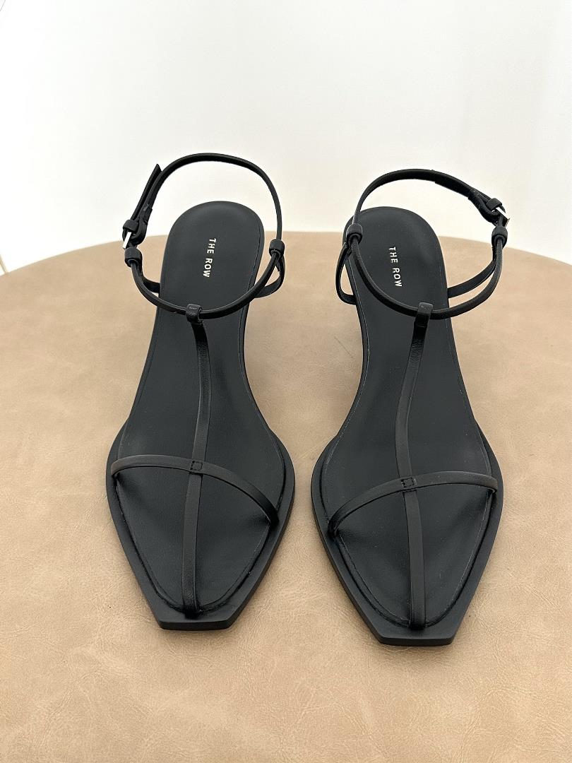 High Heel Black The Row New Cat Heel Roman Sandals Size 3539 This minimalist style sandal is made o