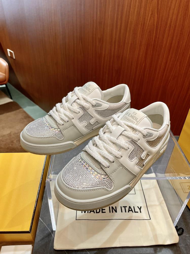 FEND Match Sparkling Sneakers Size Female 3540 Male 3845 Sparkling couple style available in three colors white black and grayMatch lace up sneake