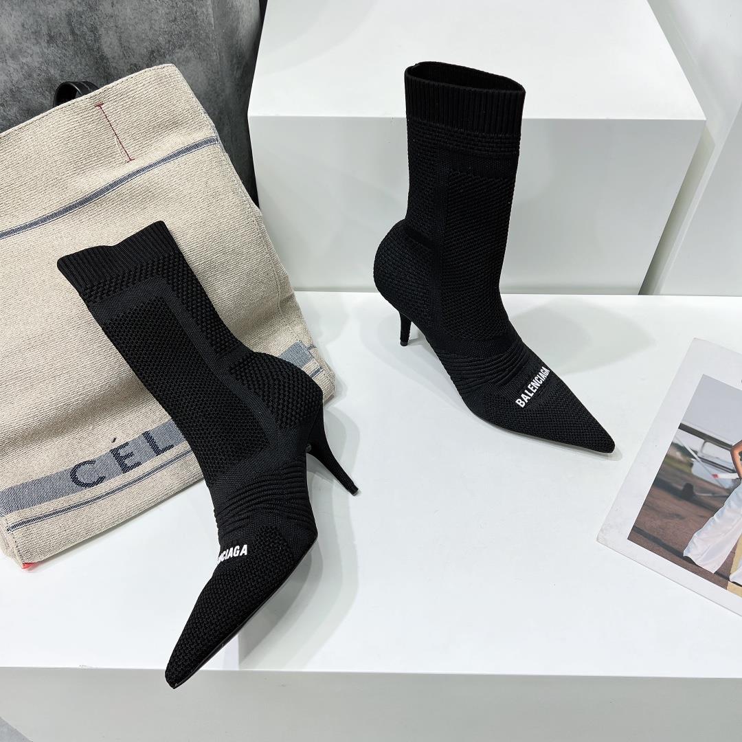 High quality factory produced Balenciag Paris Home 2023 early autumn new high heel elastic