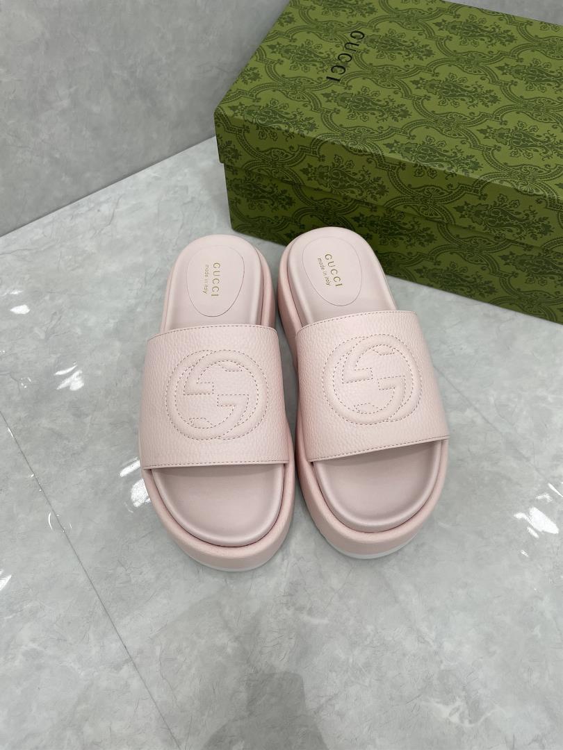 GUCCI Official Website New Womens Thick Sole Slippers Sandals SpringSummer NewThe GG logo was firs