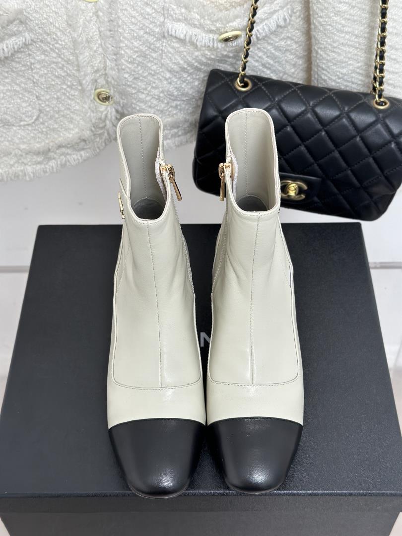 factory price chane xiaoxiang classic double c autumn and winter new product thick heel bo