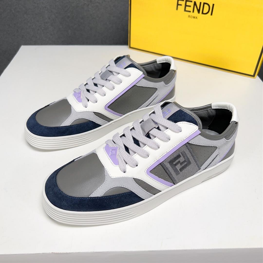 Fendi High quality original couple outfitNapa calf leather upper shoe body stitching bran