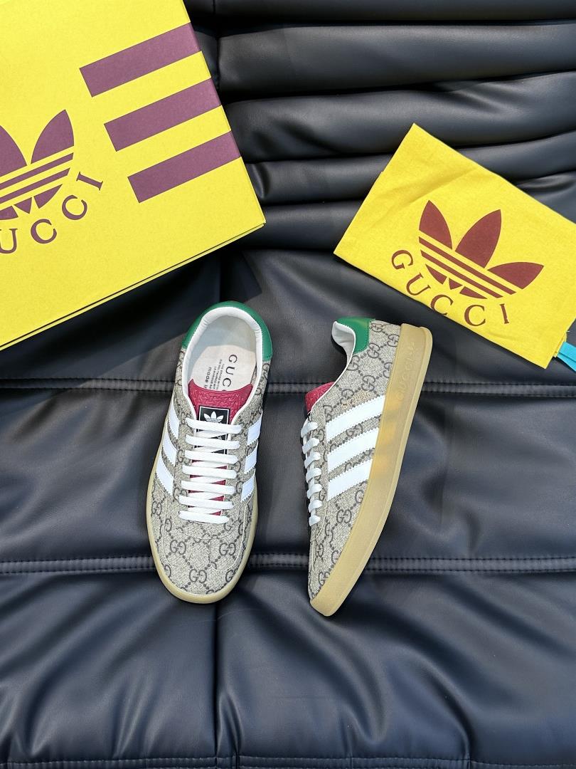 Gucc x adidas 23fw new arrival G Adidas co branded couple casual board shoes with adidas