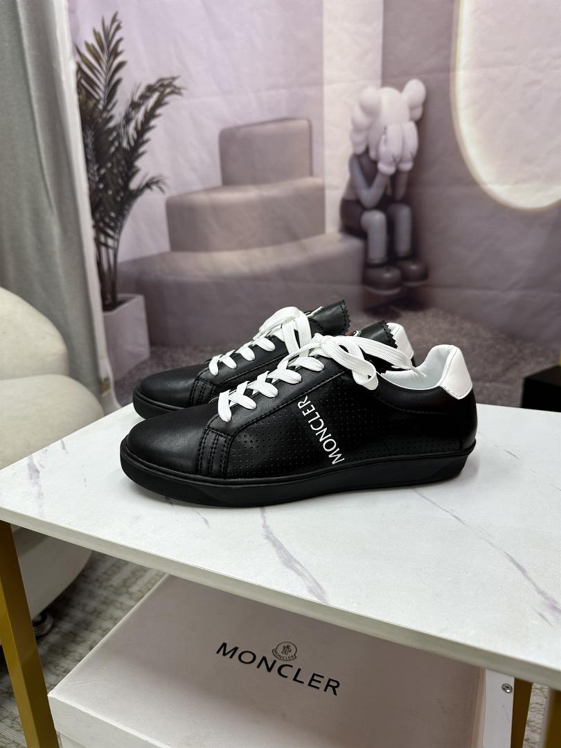 MONCLER casual sports shoes with a top layer of cowhide and imported mesh fabric that is soft com