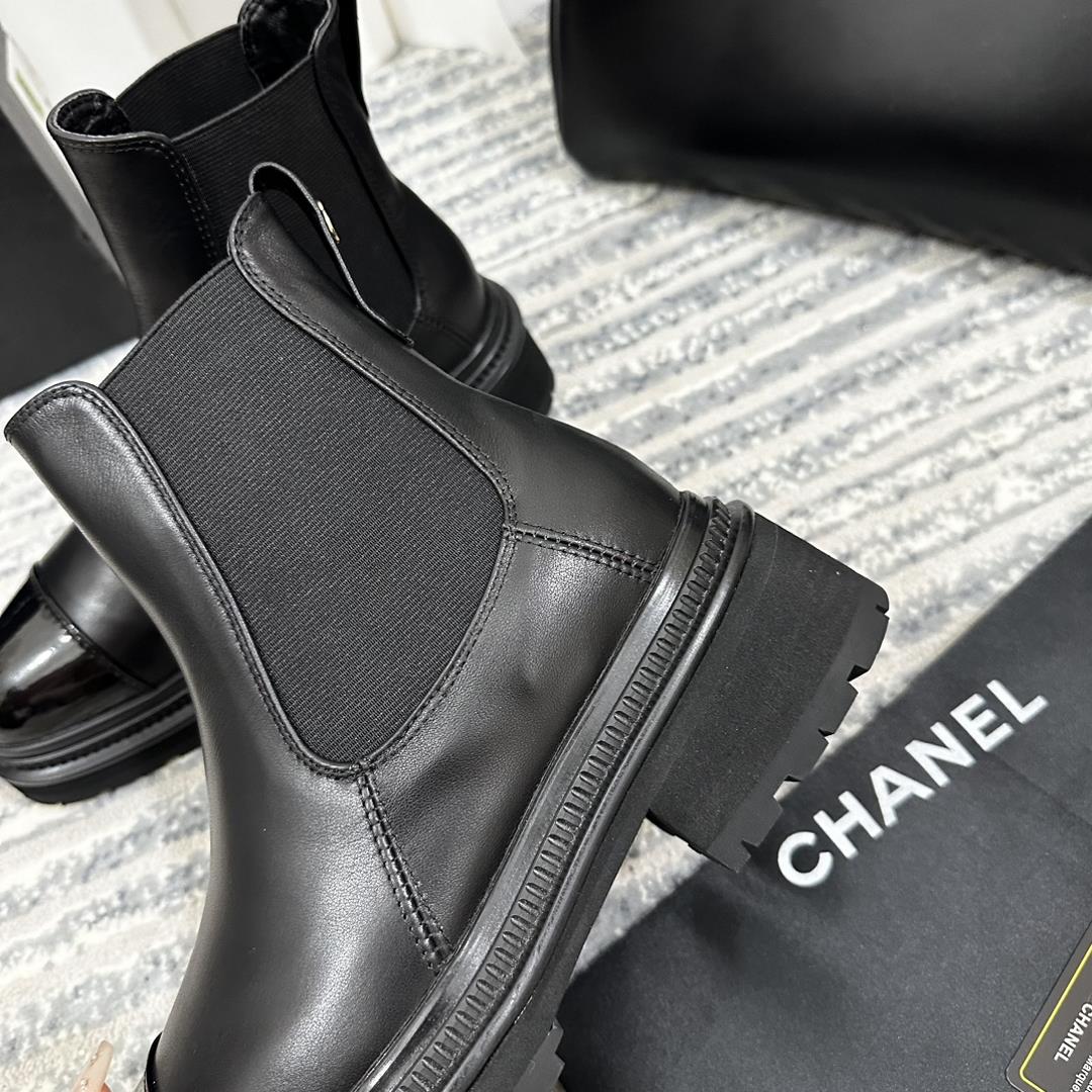 chanel fw23 new arrivalXiaoxiangs 2023 AutumnWinter Chelsea Short Boot New ProductCalf l