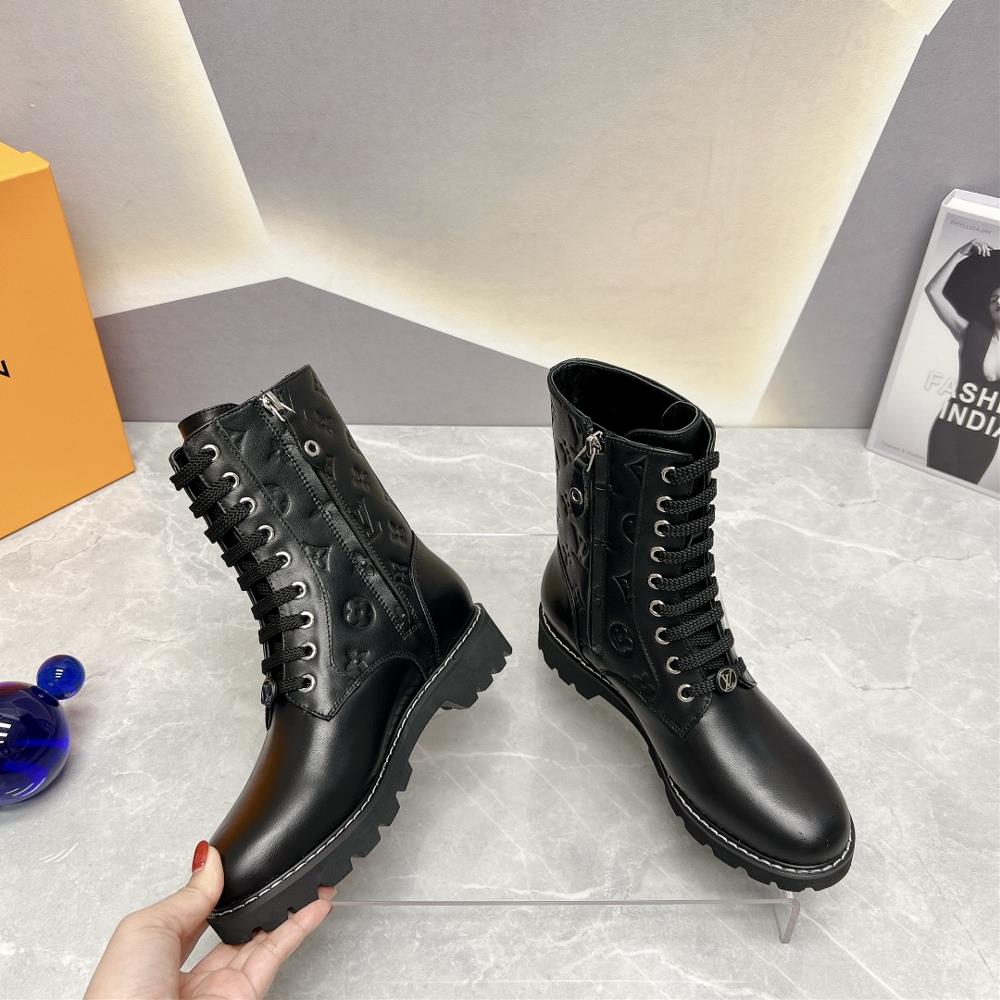 The LV boots transcend mere footwear as they become an extension of ones personal style