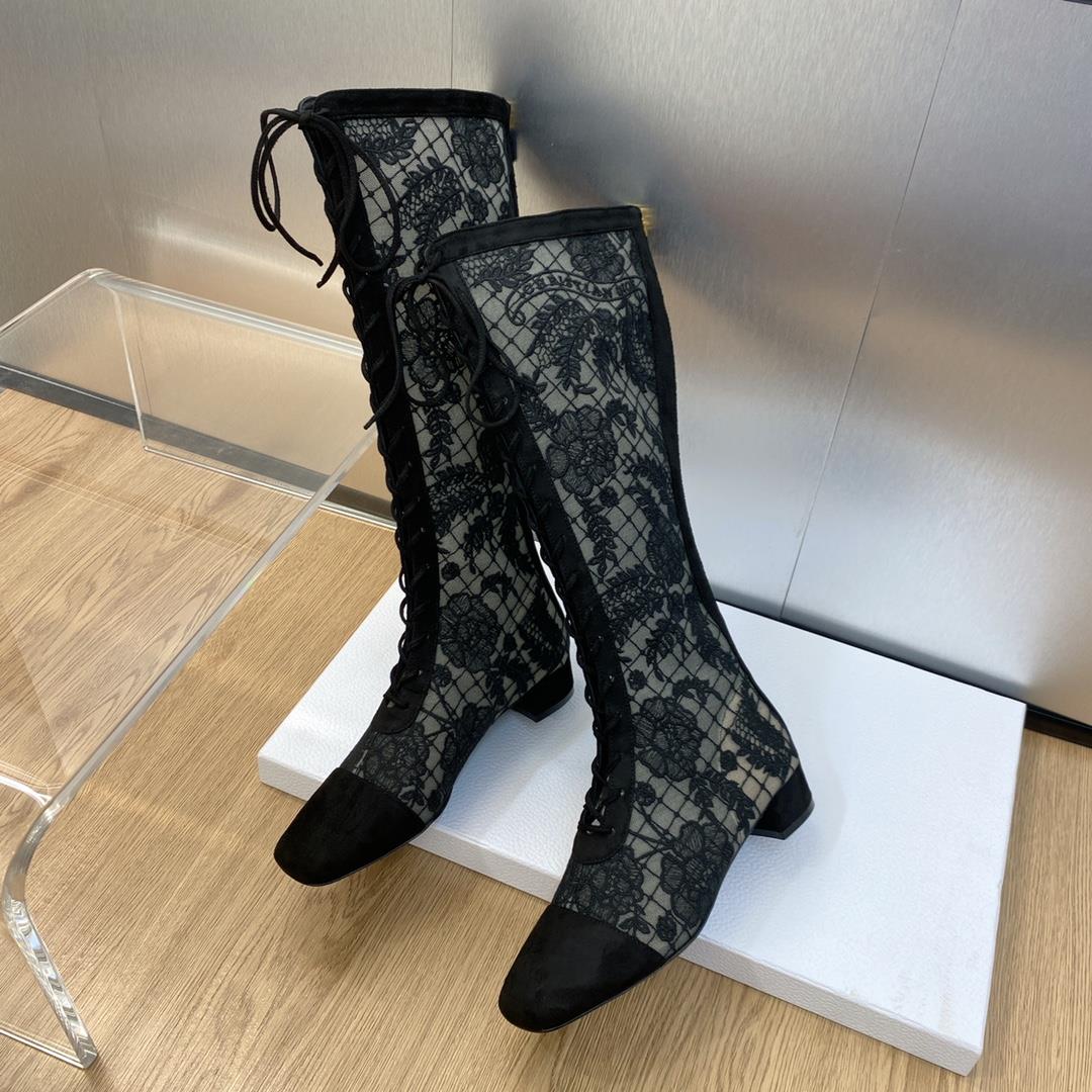 Dior 2023 SpringSummer Show Gaoding Collection NaughtilyD Womens Boots CD Letter Logo Roses Al