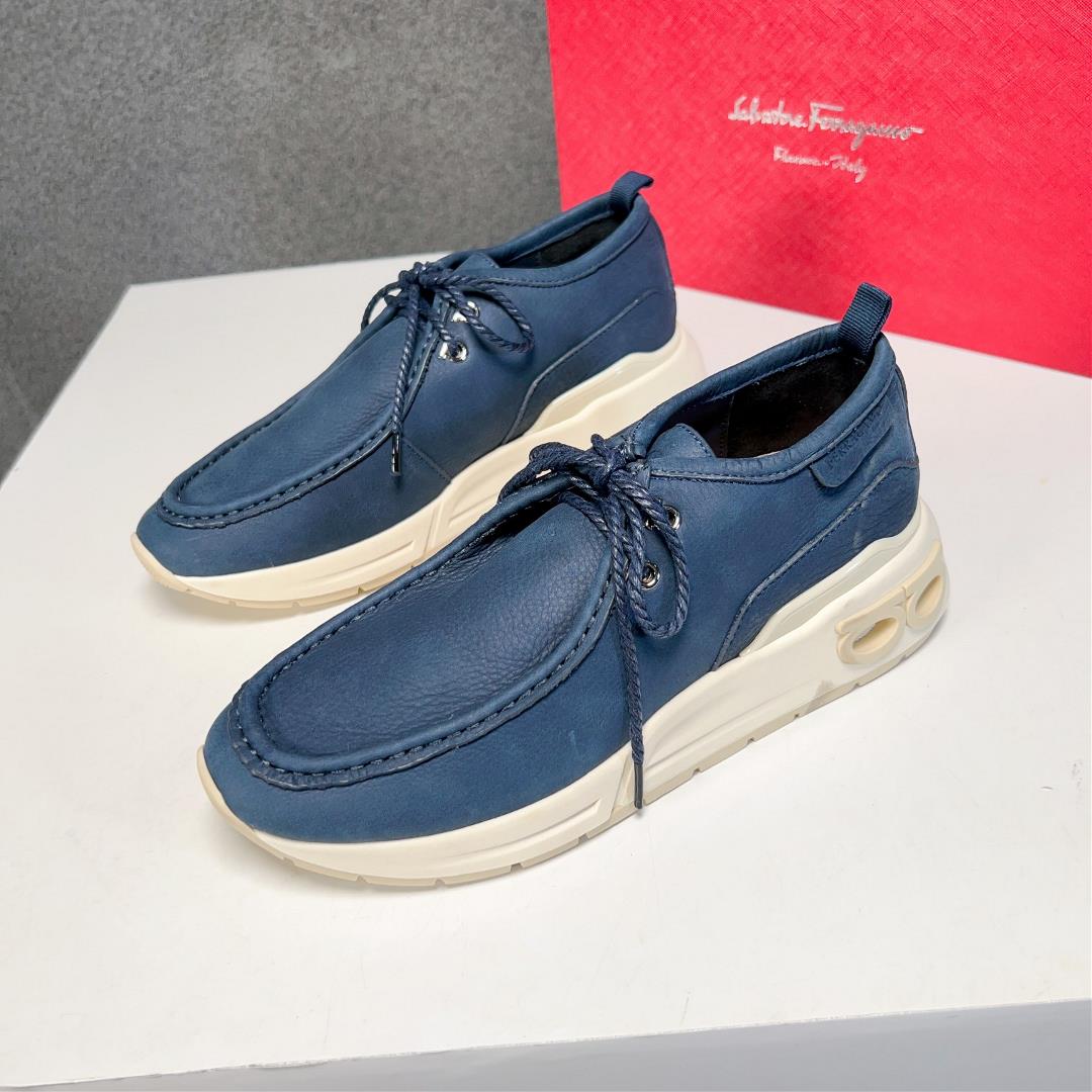 salvatore Ferragamo SpA 2023 mens new casual sneakers are fashionable sporty charming blue c