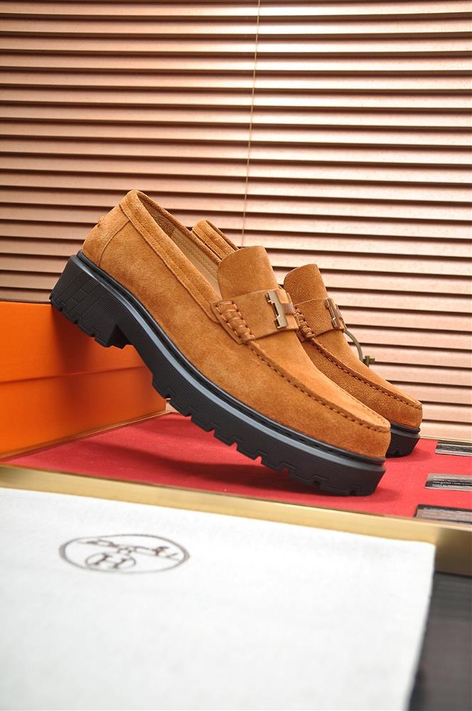 One of the standout features of Hermes mens shoes is their cowhide lining This luxurious