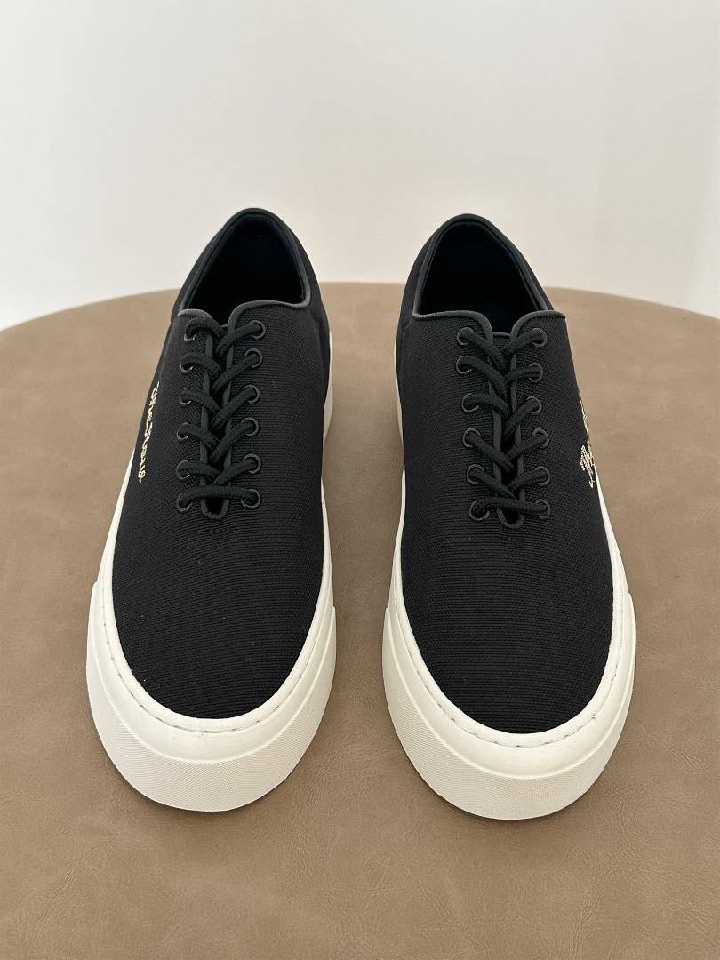 Black The Row Thick Sole Casual Canvas ShoesSize353637383940This minimalist design is super durable