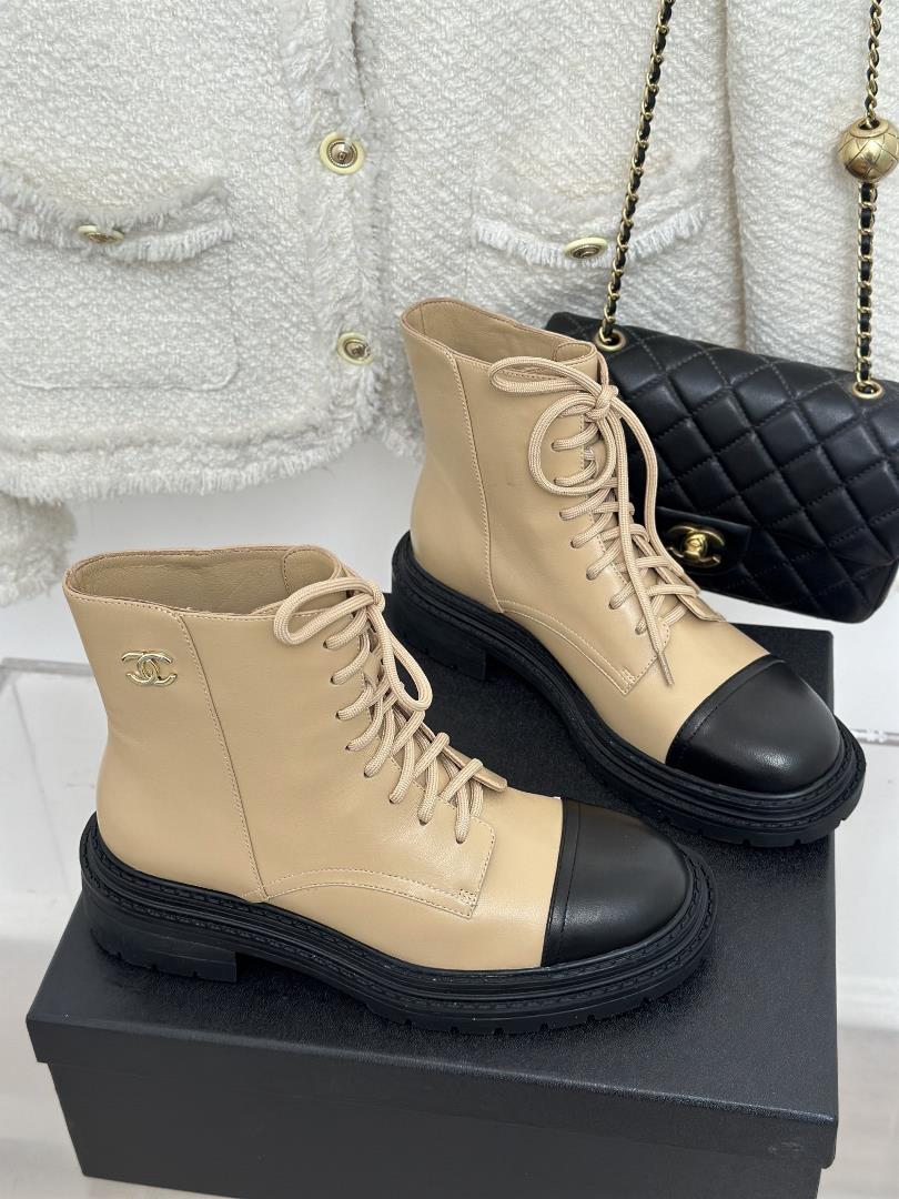 factory price chane xiaoxiang classic double c autumn and winter new product lace up shor