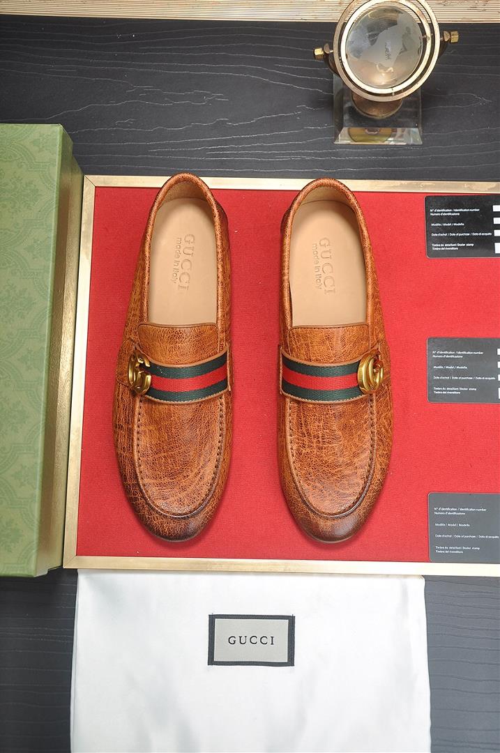 Gucci High end Niuli New Gucci Top Edition Gucci Classic Casual Leather Shoes Choose Imported Origin