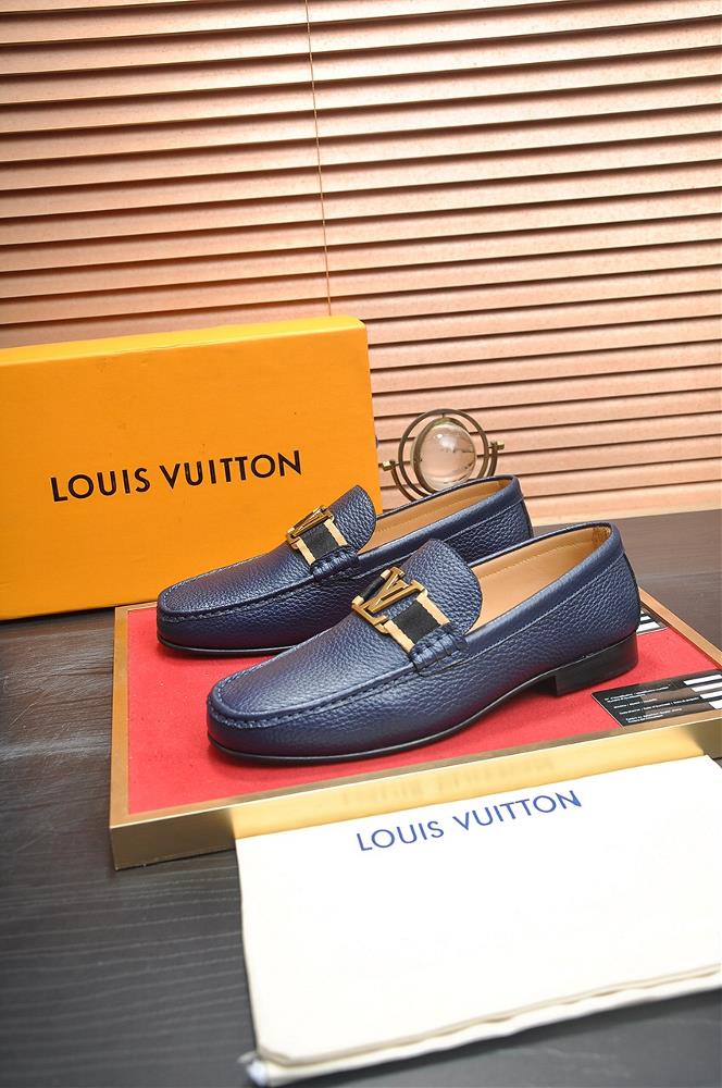 LV original single leather outsole LV latest leather business suit shoes are launched on the official website simultaneously The top layer of Italian