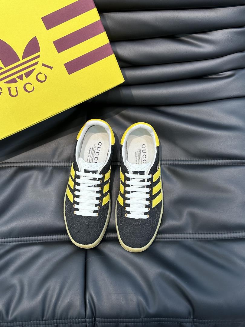 Gucc x adidas 23fw new arrival G Adidas co branded couple casual board shoes with adidas classic th