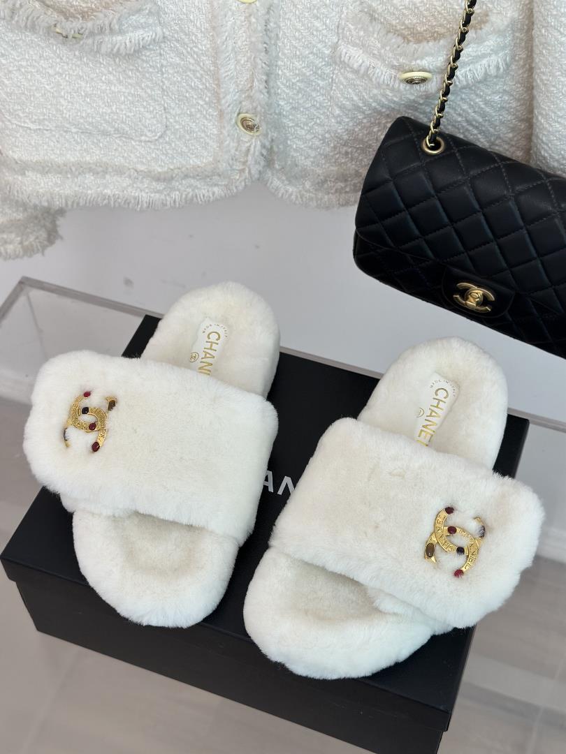 factory price chane xiaoxiang classic double c mermament mao mao slipper mandarin autumn a