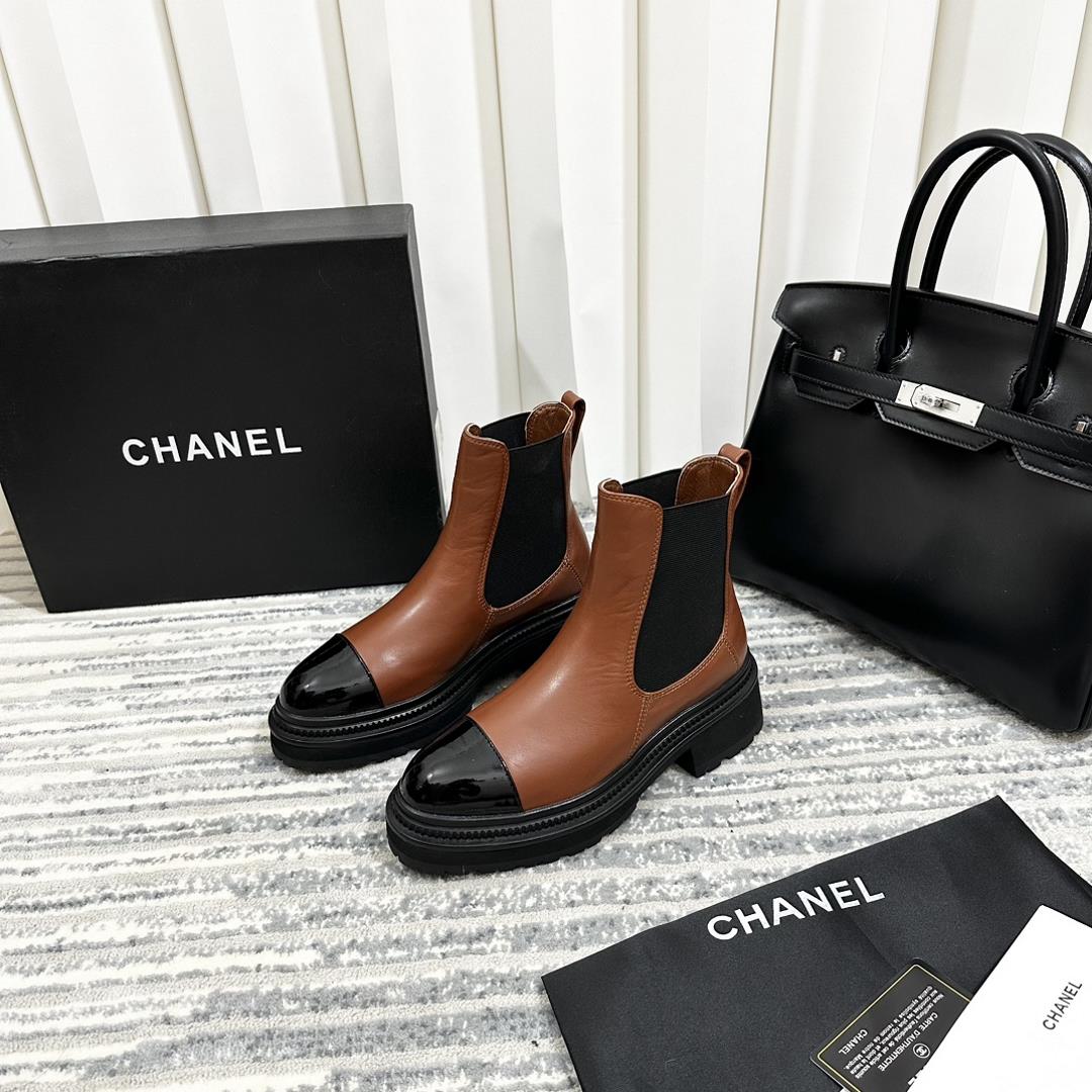 chanel fw23 new arrivalXiaoxiangs 2023 AutumnWinter Lingge Chelsea Short Boot New ProductCalf leat