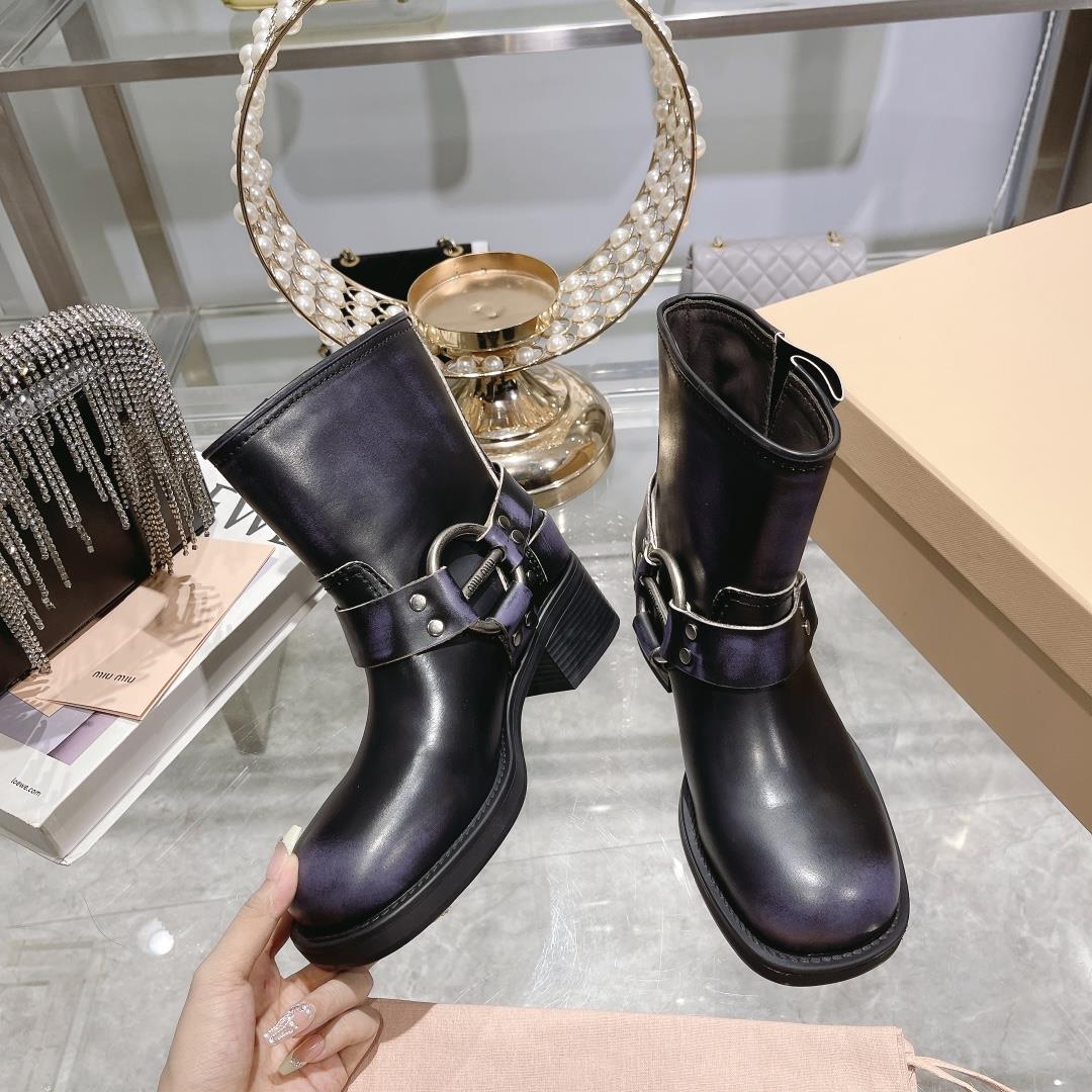 Factory mimiu 2023 Autumn and Winter New Product Limited Quantity Lock Short Boots Popular