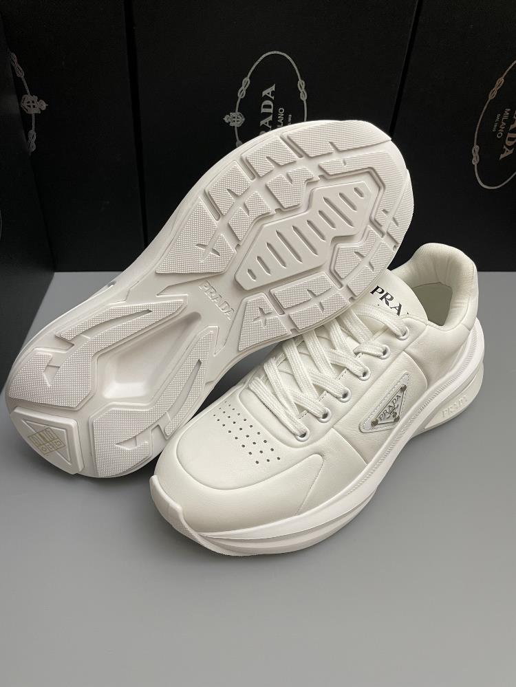 In conclusion Pradas thicksoled casual sports shoes are the epitome of fashion and comf