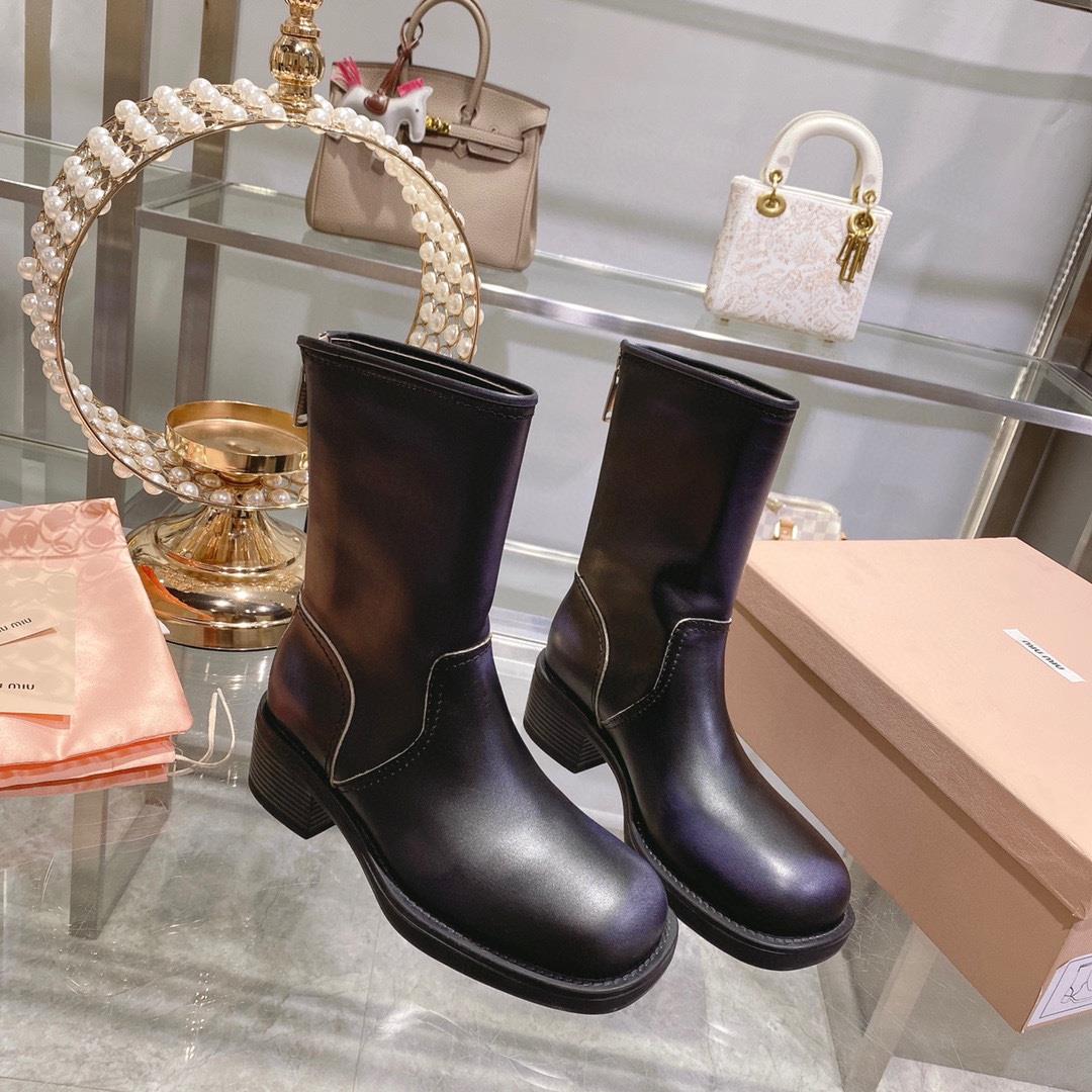 Factory produced  autumn and winter new product new color limited edition high boots miu