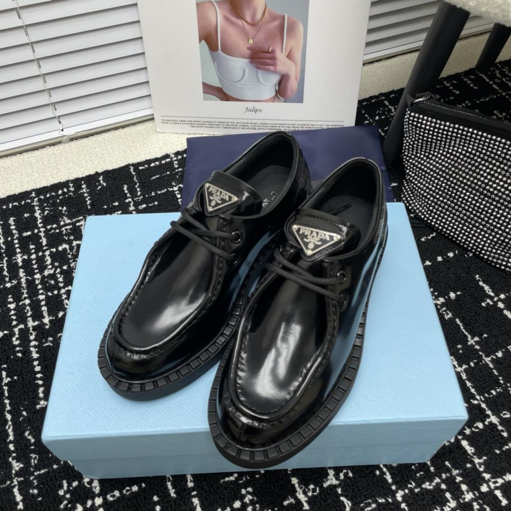 Prada shoes thick sole Lefu shoescrystal clear