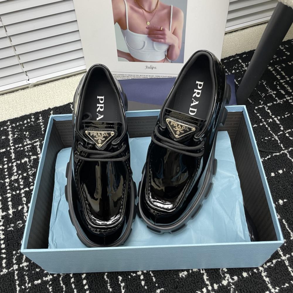 Prada shoes thick sole Lefu shoescrystal clear