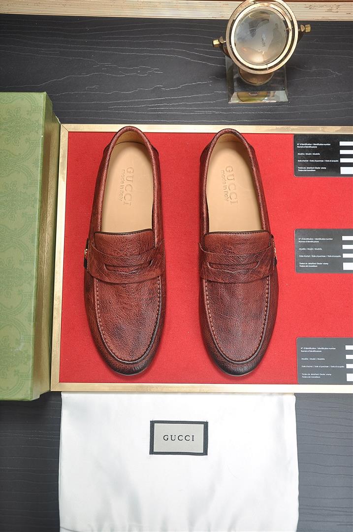 Gucci High end Niuli New Gucci Top Edition Gucci Classic Casual Leather Shoes Choose Imported Origin