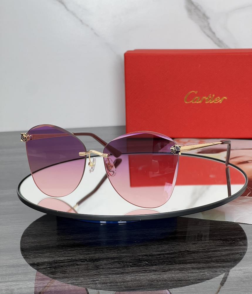 Original order Cartier goods Ca Gold Plating Nylon butterfly shaped sunglasses for sun protection CT0398S Size 62 Exit 15145  professional luxury fas
