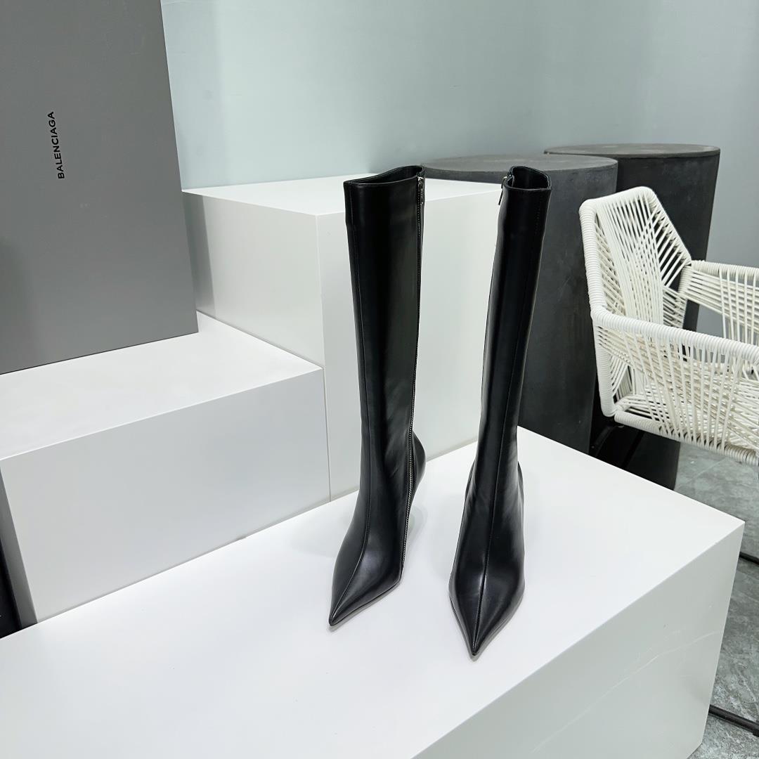High quality factory produced long boots balenciaga Balenciaga 2023 autumnwinter pointed zippered l
