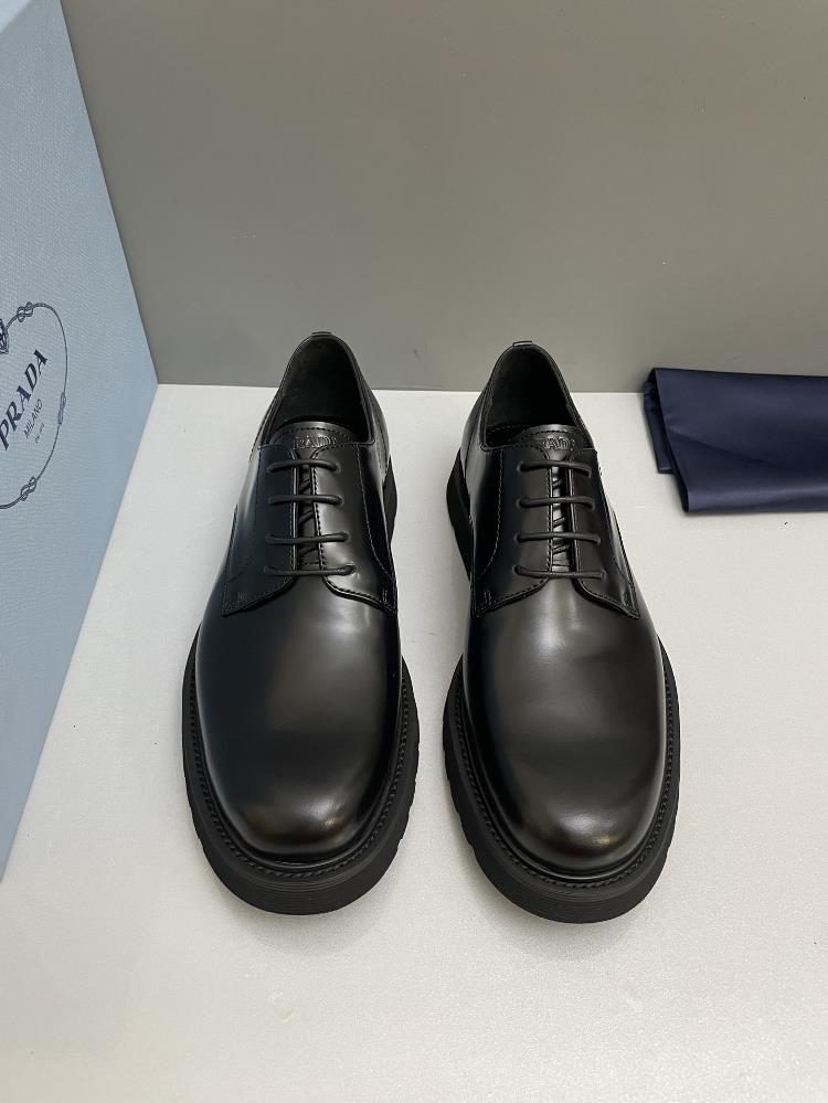 Prada Mens Formal Leather Shoes A Timeless Retro Design