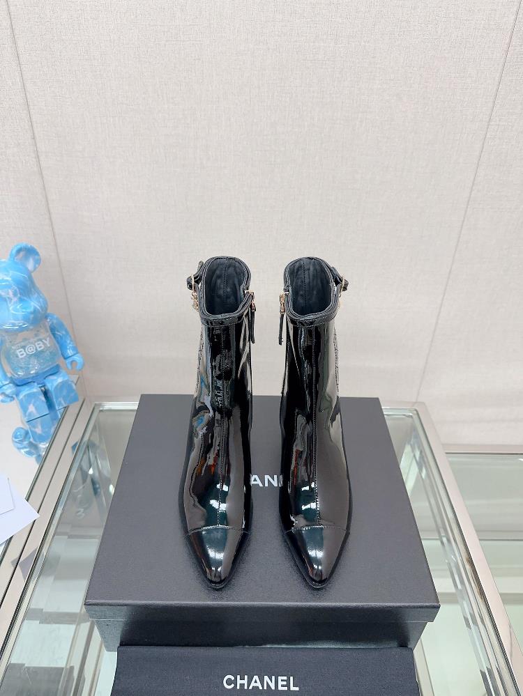 Short boots Long boots 23Ss Autumn and Winter Chanel Xiaoxiang New Back Lingge Coarse Heel