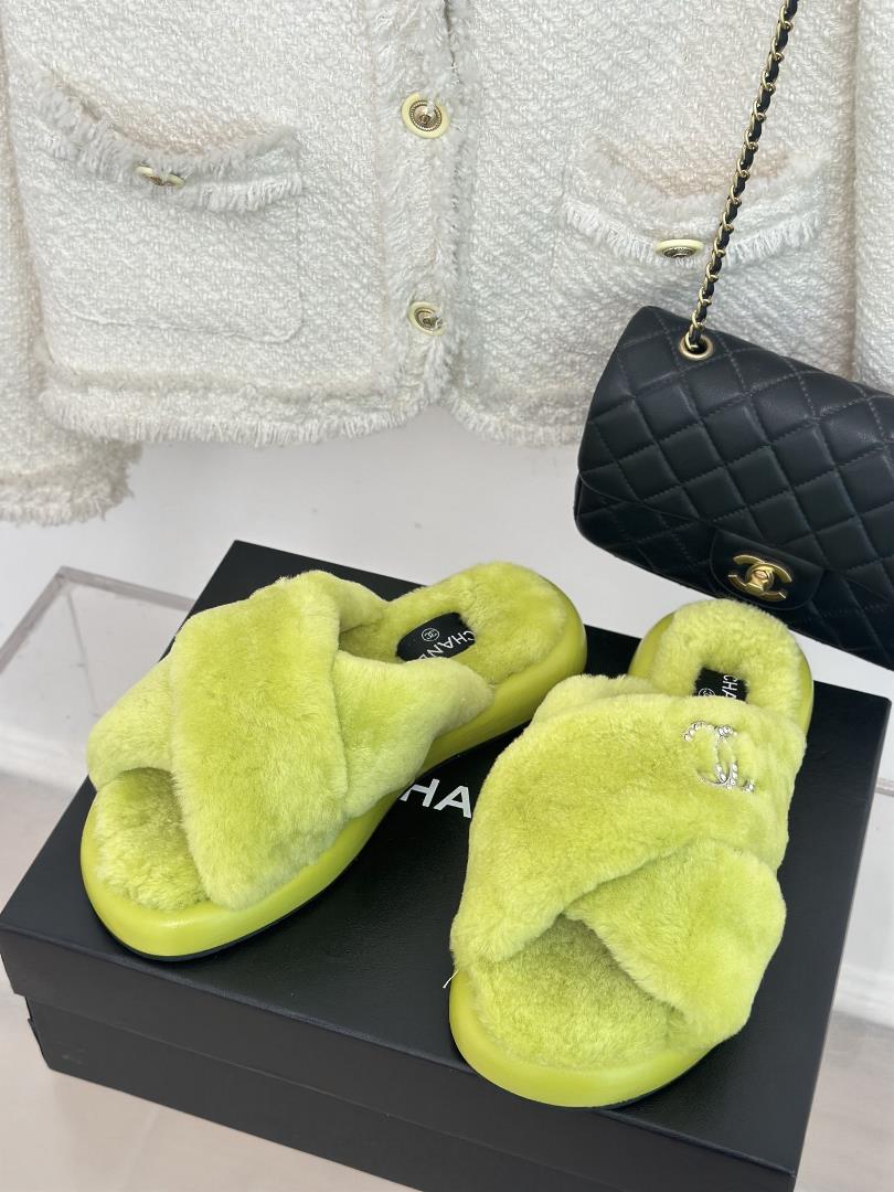 factory price chane chanel classic double c cross haired slippers to rush to wear a serie