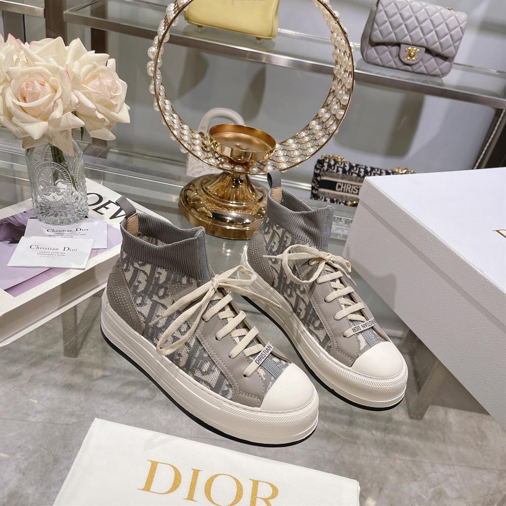 Factory High version Dior Alps exclusive high cut casual canvas shoes and bootsThe original purchase development and production are made of imported