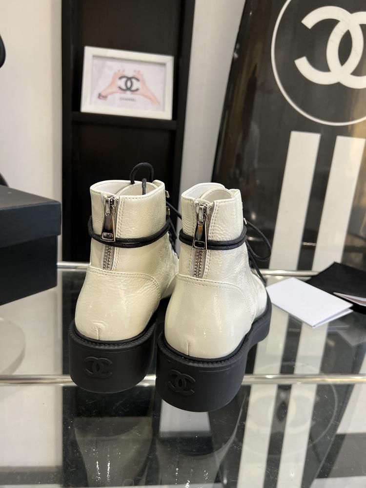 For those seeking a more playful and youthful look Chanel offers short boots with vibrant