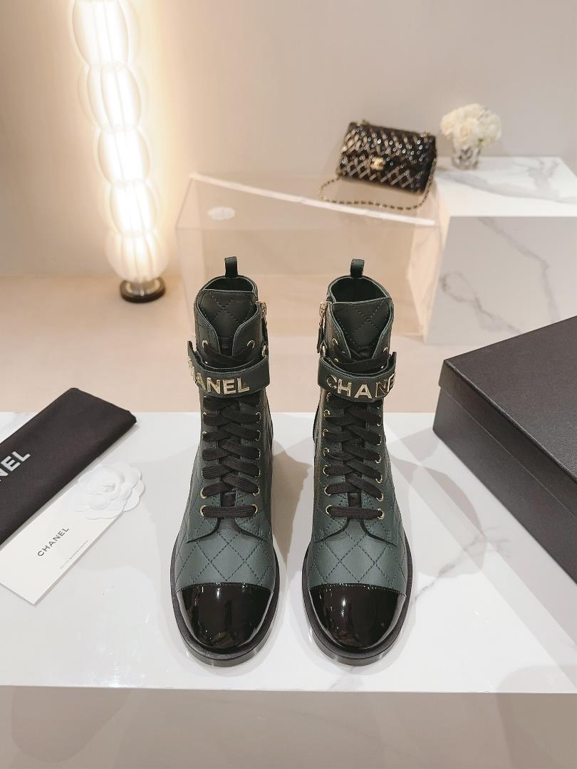 customized non return and exchange Chanel 2023A High Edition Handsome Lingge Motorcycle BootsXiao Xi